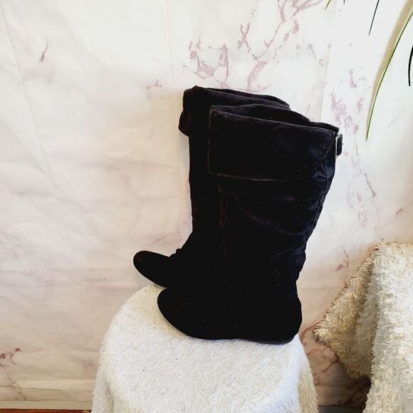 Report soft black flat scrunch boots - Picture 5 of 6